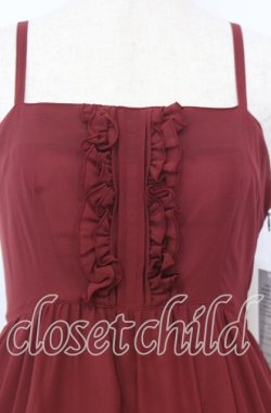 画像2: Victorian maiden / シャーリングシフォンロングアンダードレス  ワイン O-25-12-05-005-CL-OP-OW-OS