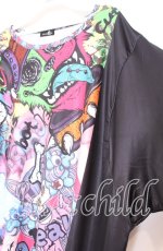 画像3: NieR CLOTHING / バイカラーモンスターBIG Tシャツ  マルチｘブラック O-25-12-05-057-PU-TS-YM-ZT102 (3)