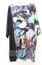画像4: NieR CLOTHING / バイカラーモンスターBIG Tシャツ  マルチｘブラック O-25-12-05-057-PU-TS-YM-ZT102 (4)
