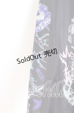 画像3: NieR CLOTHING / スネークプリントワイドカットソー  ブラック O-25-12-05-059-PU-TO-YM-ZT1211F