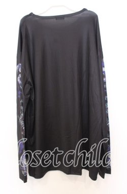 画像4: NieR Clothing / スネークプリントワイドカットソー  ブラック O-25-12-05-059-PU-TO-YM-OS