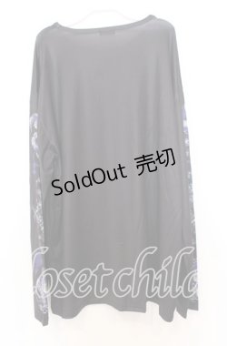 画像4: NieR CLOTHING / スネークプリントワイドカットソー  ブラック O-25-12-05-059-PU-TO-YM-ZT1211F