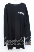 NieR Clothing / XXXプリントBIGカットソー F ブラック O-25-12-05-061-PU-TS-YM-OS