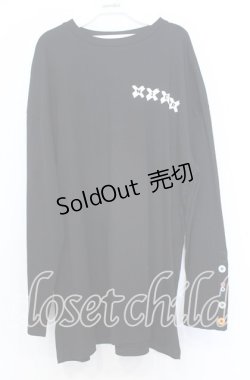 画像1: NieR CLOTHING / XXXプリントBIGカットソー F ブラック O-25-12-05-061-PU-TS-YM-ZT1211F