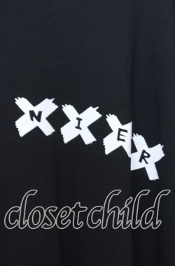 画像2: NieR Clothing / XXXプリントBIGカットソー F ブラック O-25-12-05-061-PU-TS-YM-OS