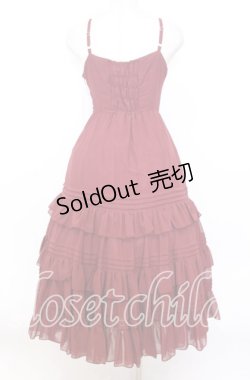 画像4: Victorian maiden / シャーリングシフォンロングアンダードレス  ワイン O-25-12-05-005-CL-OP-OW-OS