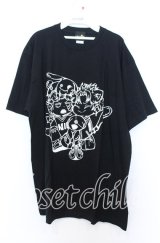 NieR Clothing / 擬人化プリントBIG Tシャツ XL ブラック O-25-12-05-064-PU-TS-YM-ZT1211F