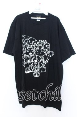 画像1: NieR Clothing / 擬人化プリントBIG Tシャツ XL ブラック O-25-12-05-064-PU-TS-YM-OS