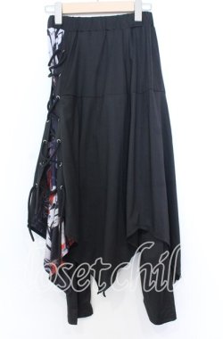 画像3: NieR Clothing / レースアップイレヘムサルエルパンツ  ブラック O-25-12-05-066-PU-PA-YM-OS