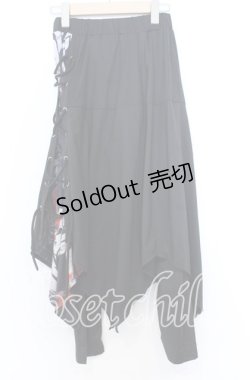 画像3: NieR CLOTHING / レースアップイレヘムサルエルパンツ  ブラック O-25-12-05-066-PU-PA-YM-OS