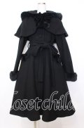 Victorian maiden / フードケープ付エレガントコート  ブラック O-25-12-05-006-CL-CO-OW-OS