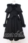 画像1: Victorian maiden / フードケープ付エレガントコート  ブラック O-25-12-05-006-CL-CO-OW-OS (1)