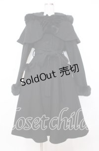 Victorian maiden / フードケープ付エレガントコート  ブラック O-25-12-05-006-CL-CO-OW-OS