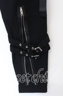 画像5: NieR Clothing / BELT×ZIPPER Visual STYLISHパンツ F ブラック O-25-12-05-068-PU-PA-YM-OS