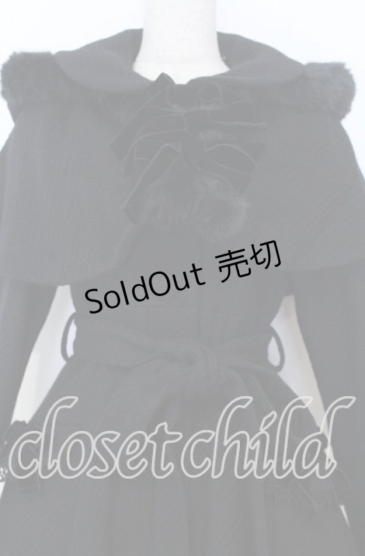 画像2: Victorian maiden / フードケープ付エレガントコート  ブラック O-25-12-05-006-CL-CO-OW-OS (2)