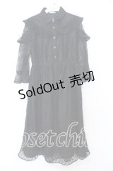 axes femme / 総レースワンピース  クロ O-25-12-05-071-AX-OP-IG-OS