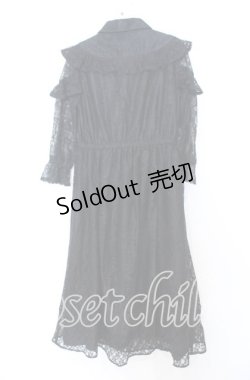 画像3: axes femme / 総レースワンピース  クロ O-25-12-05-071-AX-OP-IG-OS