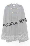 axes femme / ナポレオンマント風コート  グレー O-25-12-05-072-AX-CO-IG-OS