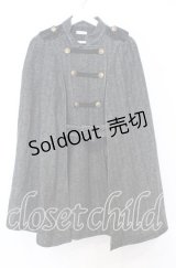 axes femme / ナポレオンマント風コート  グレー O-25-12-05-072-AX-CO-IG-OS