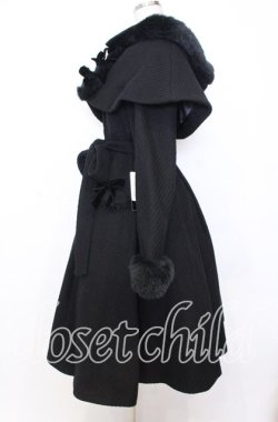 画像3: Victorian maiden / フードケープ付エレガントコート  ブラック O-25-12-05-006-CL-CO-OW-OS