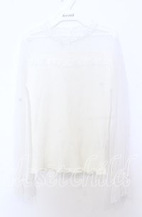 axes femme / ドットチュール切替プルオーバー  オフ O-25-12-05-074-AX-BL-IG-OS