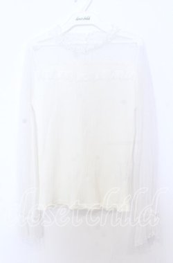 画像1: axes femme / ドットチュール切替プルオーバー  オフ O-25-12-05-074-AX-BL-IG-OS