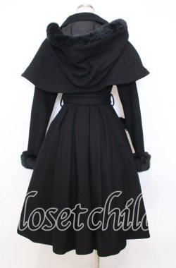 画像4: Victorian maiden / フードケープ付エレガントコート  ブラック O-25-12-05-006-CL-CO-OW-OS