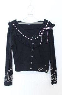 MILK / スカラップフリルカーディガン  クロ×ラベンダー O-25-12-05-078-ML-TO-IG-OS