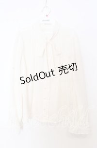 axes femme / ボウタイブラウス  オフ O-25-12-05-080-AX-BL-IG-OS