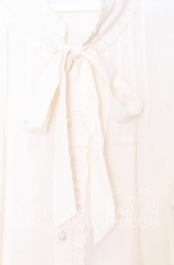 画像2: axes femme / ボウタイブラウス  オフ O-25-12-05-080-AX-BL-IG-OS