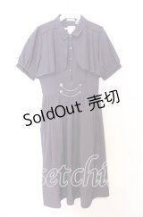 axes femme / ハイウエストフラシ半袖ワンピース  パープル O-25-12-05-081-AX-OP-IG-OS