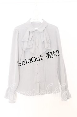 画像1: axes femme / ラッフルフリルブラウス  グレー O-25-12-05-084-AX-BL-IG-OS