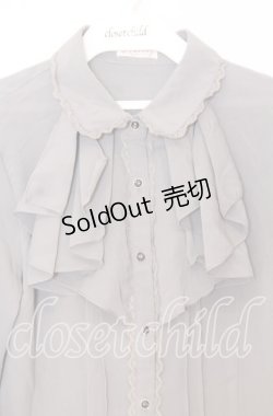 画像2: axes femme / ラッフルフリルブラウス  グレー O-25-12-05-084-AX-BL-IG-OS