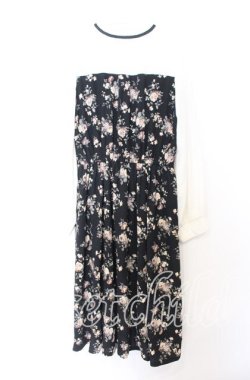 画像3: axes femme / ビスチェ切替バラ柄ワンピース Ｍ クロ×アイボリー O-25-12-05-085-AX-OP-IG-OS