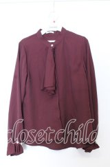 axes femme / プチハイネックブラウス  ワイン O-25-12-05-088-AX-BL-IG-OS