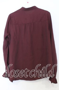 画像3: axes femme / プチハイネックブラウス  ワイン O-25-12-05-088-AX-BL-IG-OS