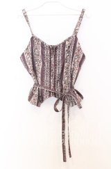 axes femme / オーナメント縦柄ビスチェ  ベージュ系 O-25-12-05-089-AX-TO-IG-OS