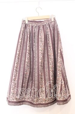 画像3: axes femme / オーナメント縦柄スカート  ベージュ系 O-25-12-05-090-AX-BL-IG-OS