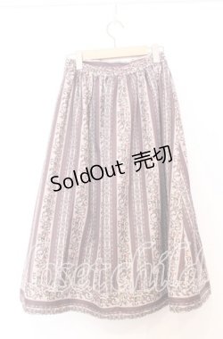 画像3: axes femme / オーナメント縦柄スカート  ベージュ系 O-25-12-05-090-AX-BL-IG-OS