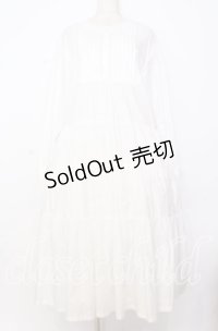 PINK HOUSE / ティアードワンピース  ブロード・シロ O-25-12-05-010-LO-OP-IG-OS