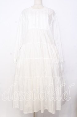 画像1: PINK HOUSE / ティアードワンピース  ブロード・シロ O-25-12-05-010-LO-OP-IG-OS