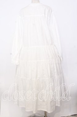 画像4: PINK HOUSE / ティアードワンピース  ブロード・シロ O-25-12-05-010-LO-OP-IG-OS