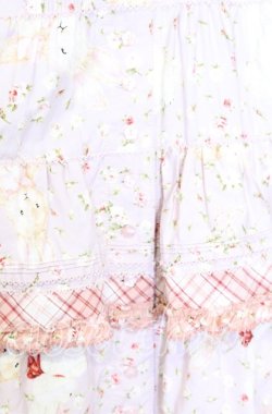 画像3: PINK HOUSE / バラ園うさぎプリントパッチワークワンピース  ピンク O-25-12-05-011-LO-OP-IG-OS