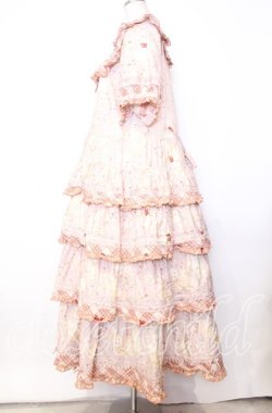 画像4: PINK HOUSE / バラ園うさぎプリントパッチワークワンピース  ピンク O-25-12-05-011-LO-OP-IG-OS