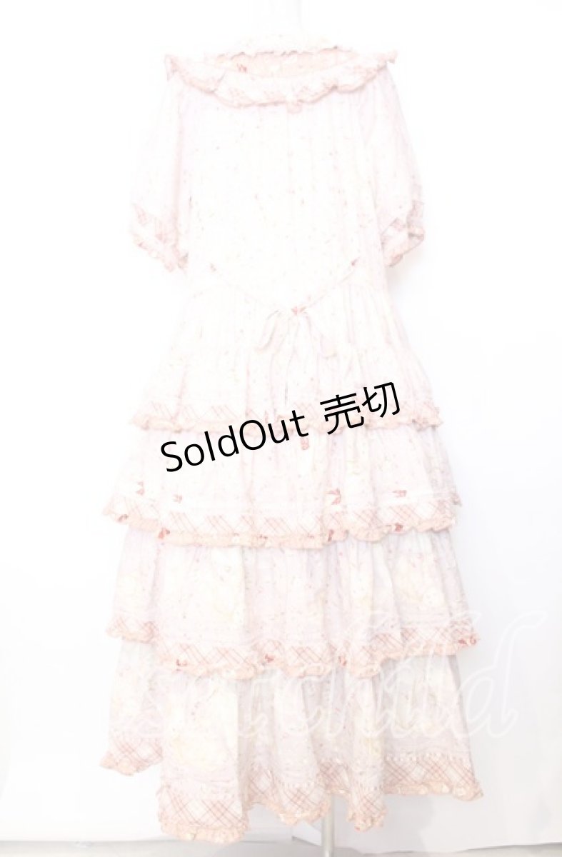 画像5: PINK HOUSE / バラ園うさぎプリントパッチワークワンピース  ピンク O-25-12-05-011-LO-OP-IG-OS (5)