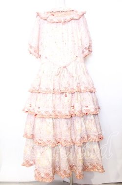 画像5: PINK HOUSE / バラ園うさぎプリントパッチワークワンピース  ピンク O-25-12-05-011-LO-OP-IG-OS