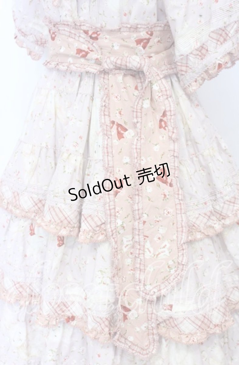 画像6: PINK HOUSE / バラ園うさぎプリントパッチワークワンピース  ピンク O-25-12-05-011-LO-OP-IG-OS (6)