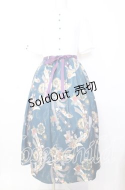 画像1: axes femme / 燦爛柄ワンピース  シロ×グリーン O-25-12-05-012-AX-OP-IG-OS