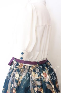 画像4: axes femme / 燦爛柄ワンピース  シロ×グリーン O-25-12-05-012-AX-OP-IG-OS