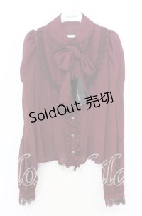 Victorian maiden / ノーブルレースインタックブラウス  ワイン O-25-12-05-013-CL-BL-OW-OS